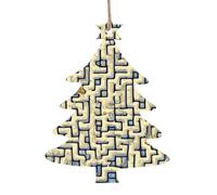 Lot de 6 décorations de Noël en forme de labyrinthe - Peut être accroché sur les arbres de Noël et les fenêtres