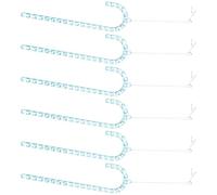 Lot de 6 décorations de Noël en polyacrylate - Décorations de vacances transparentes imprenables - Suspension simple sur porte d'arbre - Outils de refus nécessaires - Garnitures de fête