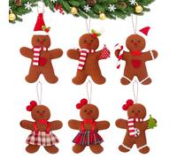 Lot de 6 décorations de Noël pour homme en pain d'épice