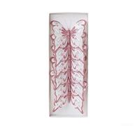 Lot de 6 décorations de Noël pour sapin et maison, conçues pour apporter une touche joyeuse et élégante aux fêtes de fin d'année (rose)