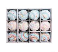 Lot de 6 décorations de vacances en mousse avec perles pastel, convient pour les petits arbres de Noël, les couronnes, les guirlandes et les centres de table dans des espaces limités
