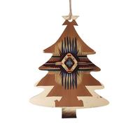 Lot de 6 décorations en bois à motifs amérindiens, décorations festives, convient comme sapin de Noël et cadeaux de fête.