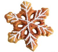 Lot de 6 décorations en mousse pour sapin de Noël avec flocon de neige, bonhomme à biscuits, boule et étoile pour décoration de vacances et paramètres saisonniers (D)