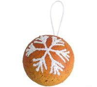 Lot de 6 décorations en mousse pour sapin de Noël avec flocon de neige, bonhomme à biscuits, boule, étoile, donut et sucette, pour projets de bricolage (F)