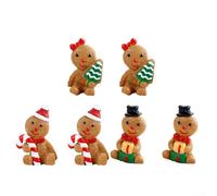 Lot de 6 décorations en résine en forme d'homme avec thèmes de vacances pour décoration d'arbre de Noël et projets d'artisanat saisonniers