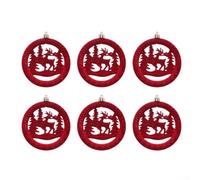Lot de 6 décorations en velours pour sapin de Noël et décoration saisonnière pour ajouter de la chaleur et de la joie festive (blanc)