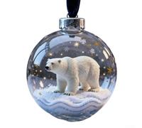 Lot de 6 décorations festives pour arbre et maison 7 cm | Motifs naturels vibrants, charme festif, élégant accent de vacances, construction, sans danger pour les maisons avec des