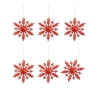 Lot de 6 décorations incassables en PVC de qualité supérieure en PVC pour toutes les saisons - Décorations à suspendre pour Noël, hiver, mariage - Multicolore
