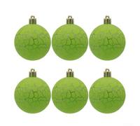 Lot de 6 décorations pour sapin de Noël avec motif macaron, boules décoratives de 8 cm de diamètre (vert)