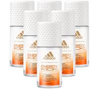 Lot de 6 déodorants à bille adidas 24H 50 ml - Energy Kick (mandarine)