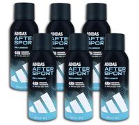 Lot de 6 déodorants en spray adidas After Sport, 6 x 150 ml
