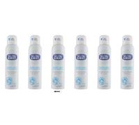 Lot de 6 déodorants en spray Neutro Roberts Delicato extra protection, 0 % sels d'aluminium, parfum savon, protection 48h, 150 ml, porte-clés Italy Shop Service gratuit