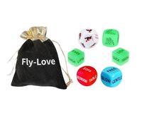 Lot de 6 dés amusants et romantiques pour jeu de rôle, cadeau fantaisie pour lune de miel, bacherette, lui et elle, fête prénuptiale, rôti du marié, jeunes mariés, mariage, anniversaire, mariage