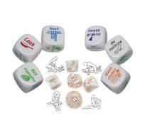 Lot De 6 Dés D'activité De Corvée De Nouveauté pour 6 Activités Ménagères, 5 Dés Blancs, Cadeau De Jeux Multifamiliaux De Family Harmony Cadeaux pour Homme Femme