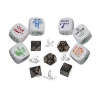 Lot De 6 Dés D'activité De Corvée pour 6 Activités Ménagères, 5 Dés Noirs, Cadeau De Jeux Multifamiliaux De Family Harmony, Cadeaux pour Homme Et Femme.