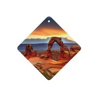 Lot de 6 désodorisants amusants à suspendre pour voiture, arches, parc national, mignon, durable, parfumé, miroir, décoration d'intérieur, accessoires de décoration d'intérieur pour homme et femme