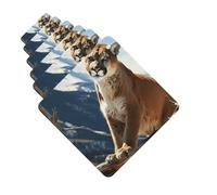 Lot de 6 désodorisants carrés à suspendre pour voiture, carte parfumée panthère, lion de montagne, pour voiture, rétroviseur, carte parfumée pour voiture