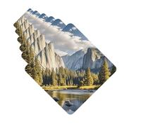 Lot de 6 désodorisants carrés à suspendre pour voiture, carte parfumée Yosemite National Park, désodorisant pour voiture