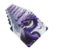 Lot de 6 désodorisants carrés à suspendre pour voiture - Motif dragon violet et lune - Pour voiture