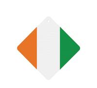 Lot de 6 désodorisants carrés pour voiture Motif drapeau de la Côte d'Ivoire