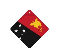 Lot de 6 désodorisants carrés pour voiture Motif drapeau de la Papouasie-Nouvelle-Guinée pour aromathérapie de voiture, armoire, armoire à chaussures, élimine les odeurs