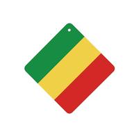 Lot de 6 désodorisants carrés pour voiture, motif République du Congo, comprimés d'aromathérapie pour voiture, armoire, armoire à chaussures, élimine les odeurs