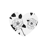 Lot de 6 désodorisants de voiture à motif camélia simple en forme de cœur à suspendre pour chambre à coucher, salle de bain