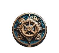 Lot de 6 désodorisants de voiture à motif d'engrenages steampunk - Forme ronde - À suspendre - Pour chambre à coucher, salle de bain