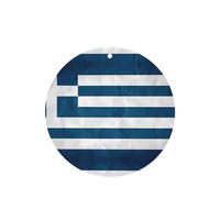 Lot de 6 désodorisants de voiture à motif drapeau grec - Forme ronde - À suspendre - Pour chambre à coucher, salle de bain