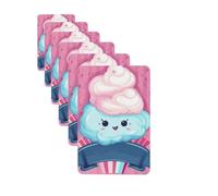 Lot de 6 désodorisants de voiture à suspendre - Cartes parfumées - Barbe à papa - Tablettes d'aromathérapie pour voiture - Pour intérieur de voiture - Pendentif - Cadeau pour homme et femme