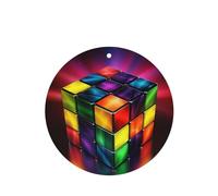 Lot de 6 désodorisants de voiture à suspendre - Cartes parfumées - Tablettes d'aromathérapie de voiture - Cube magique - Puzzle - Miroir intérieur de voiture - Cadeaux pour femmes et hommes