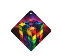 Lot de 6 désodorisants de voiture à suspendre - Cartes parfumées - Tablettes d'aromathérapie de voiture - Cube magique - Désodorisant de voiture - Pendentif miroir - Cadeaux pour femmes et hommes