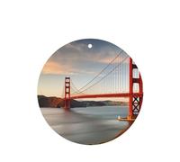 Lot de 6 désodorisants de voiture à suspendre - Cartes parfumées - Tablettes d'aromathérapie de voiture - Golden Gate Bridge - Cadeau pour homme et femme