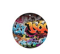 Lot de 6 désodorisants de voiture à suspendre - Cartes parfumées - Tablettes d'aromathérapie de voiture - Graffiti Hip Hop - Désodorisant de voiture - Pendentif miroir - Cadeaux pour homme et femme