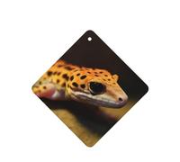 Lot de 6 désodorisants de voiture à suspendre - Cartes parfumées - Tablettes d'aromathérapie de voiture - Léopard - Petit gecko - Désodorisant de voiture - Pendentif miroir - Cadeaux pour homme et