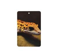 Lot de 6 désodorisants de voiture à suspendre - Cartes parfumées - Tablettes d'aromathérapie de voiture - Léopard - Petit gecko - Cadeau pour homme et femme