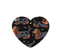 Lot de 6 désodorisants de voiture amusants à suspendre avec inscription « I Love My Dog Teckels » - Mignon - Longue durée - Parfumé - Décoration à suspendre - Cadeau - Accessoires de décoration