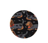Lot de 6 désodorisants de voiture amusants à suspendre avec inscription « I Love My Dog Teckels » - Mignon - Longue durée - Parfumé - Décoration à suspendre - Cadeau - Accessoires de décoration