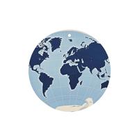 Lot de 6 désodorisants de voiture amusants à suspendre - Carte bleue du monde - Mignon et durable - Décoration à suspendre - Cadeau - Accessoires de décoration d'intérieur pour homme et femme