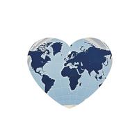 Lot de 6 désodorisants de voiture amusants à suspendre - Carte bleue du monde - Mignon et durable - Décoration à suspendre - Cadeau - Accessoires de décoration d'intérieur pour homme et femme
