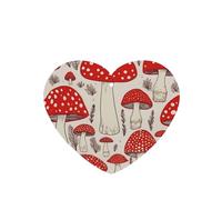 Lot de 6 désodorisants de voiture amusants à suspendre - Champignon rouge et blanc - Longue durée - Pour miroir - Décoration d'intérieur - Accessoires de décoration d'intérieur pour homme et femme