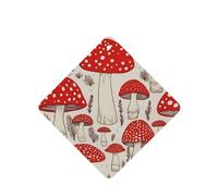 Lot de 6 désodorisants de voiture amusants à suspendre - Champignon rouge et blanc - Longue durée - Pour miroir - Décoration d'intérieur - Accessoires de décoration d'intérieur pour homme et femme
