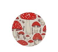 Lot de 6 désodorisants de voiture amusants à suspendre - Champignon rouge et blanc - Longue durée - Pour miroir - Décoration d'intérieur - Accessoires de décoration d'intérieur pour homme et femme