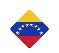 Lot de 6 désodorisants de voiture amusants à suspendre - Drapeau du Venezuela - Mignon - Longue durée - Parfumé - Décoration à suspendre - Cadeau - Accessoires de décoration d'intérieur pour homme et