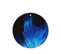 Lot de 6 désodorisants de voiture amusants à suspendre - Flamme bleue - Longue durée - Pour miroir - Décoration d'intérieur - Accessoires de décoration d'intérieur pour homme et femme