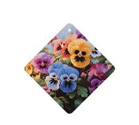 Lot de 6 désodorisants de voiture amusants à suspendre - Fleurs de pensées - Mignon - Longue durée - Parfumé - Décoration à suspendre - Cadeau - Accessoires de décoration d'intérieur pour homme et