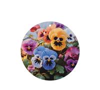 Lot de 6 désodorisants de voiture amusants à suspendre - Fleurs de pensées - Mignon - Longue durée - Parfumé - Décoration à suspendre - Cadeau - Accessoires de décoration d'intérieur pour homme et