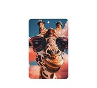 Lot de 6 désodorisants de voiture amusants à suspendre - Girafe portant des lunettes de soleil - Mignon - Longue durée - Parfumé - Décoration à suspendre - Cadeau - Accessoires de décoration