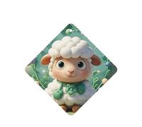 Lot de 6 désodorisants de voiture amusants à suspendre - Mouton de dessin animé mignon - Longue durée - Pour miroir - Décoration d'intérieur - Accessoires de décoration d'intérieur pour homme et femme