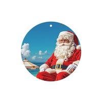 Lot de 6 désodorisants de voiture amusants à suspendre - Père Noël à la plage - Mignon - Longue durée - Parfumé - Décoration à suspendre - Cadeau - Accessoires de décoration d'intérieur pour homme et
